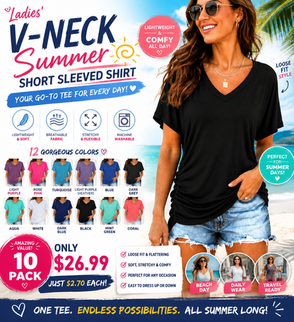 The Perfect V-Neck Tee | Buttery Soft, Flattering & Made for Everyday Wear