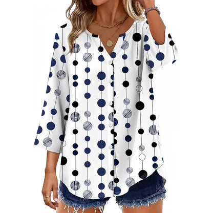 Women's 7-Piece Casual Blouse Set – Lightweight Button Front Tops
