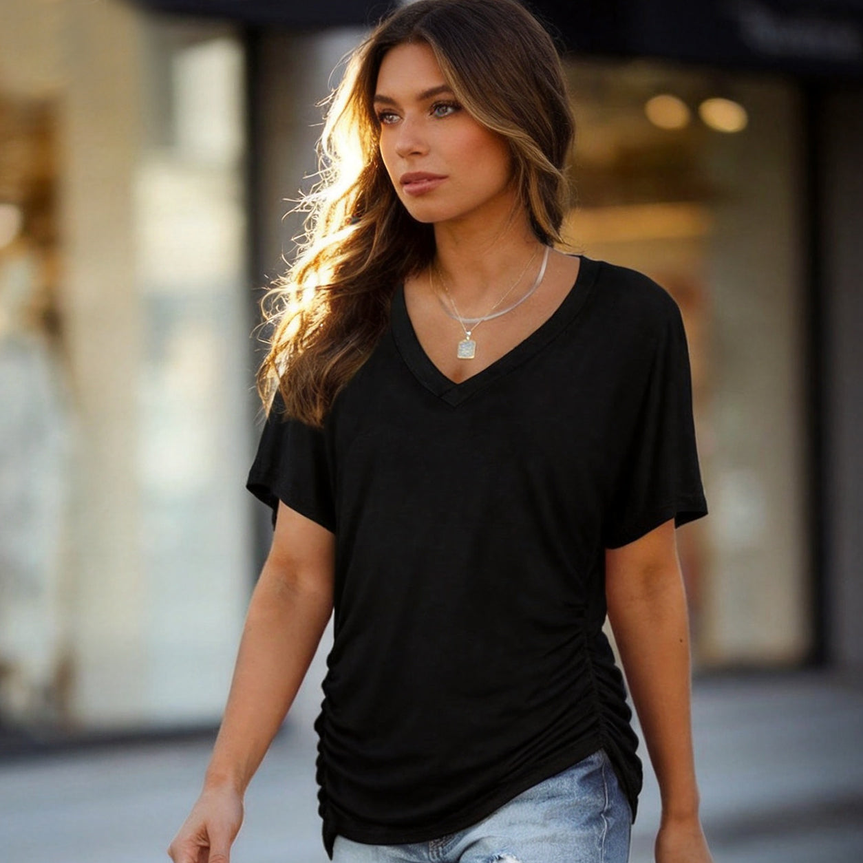 The Perfect V-Neck Tee | Buttery Soft, Flattering & Made for Everyday Wear