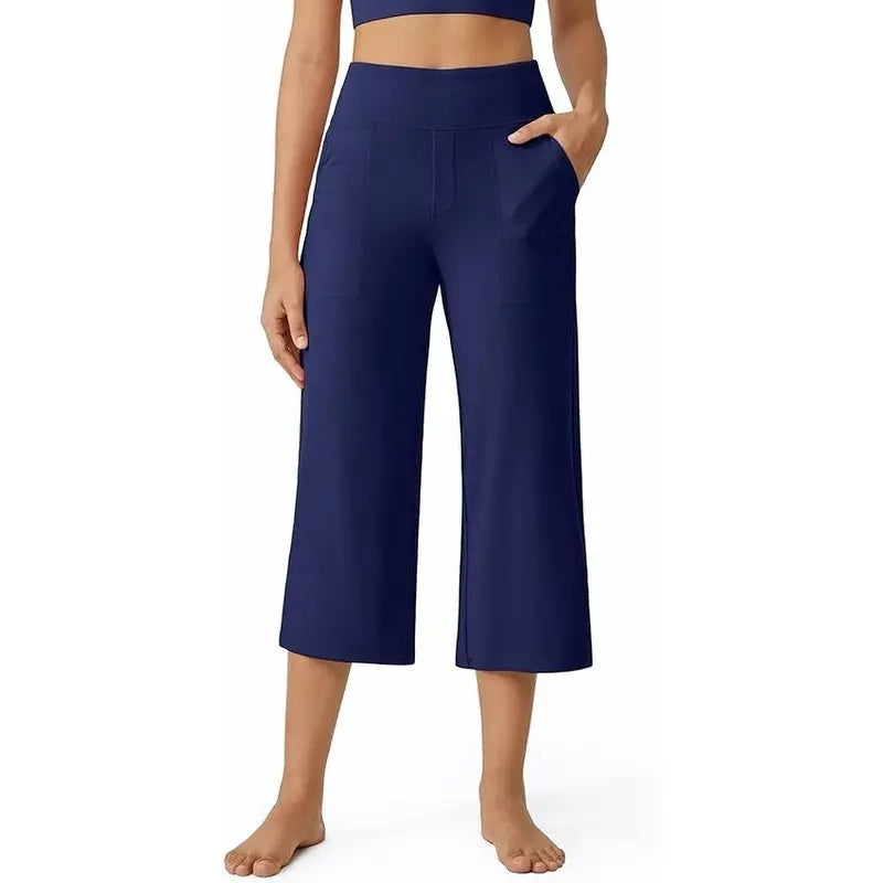 Wide-Leg Capri Yoga Pants With Pockets  Soft, Stretchy & Comfortable Enough for Every Day
