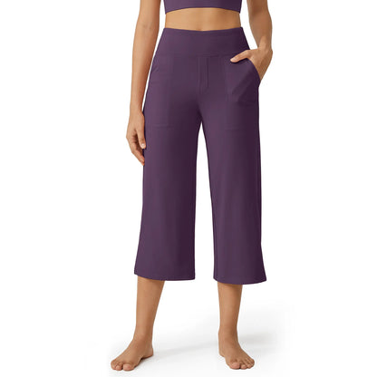Wide-Leg Capri Yoga Pants With Pockets  Soft, Stretchy & Comfortable Enough for Every Day