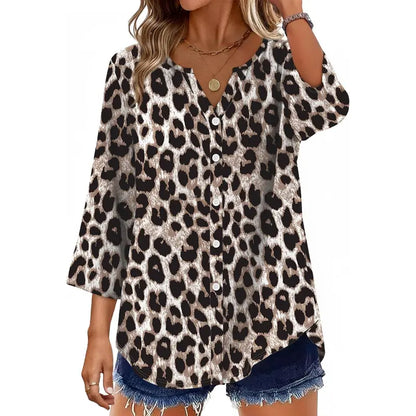 Women's 7-Piece Casual Blouse Set – Lightweight Button Front Tops