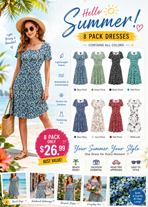 Comfortable & Stylish Ditsy Floral Dress with Flattering Empire Waist