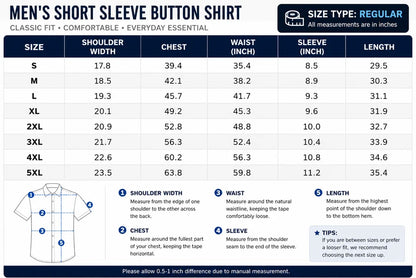 Men's Stretch Short Sleeve Dress Shirt | Slim Fit Business Casual Button Down