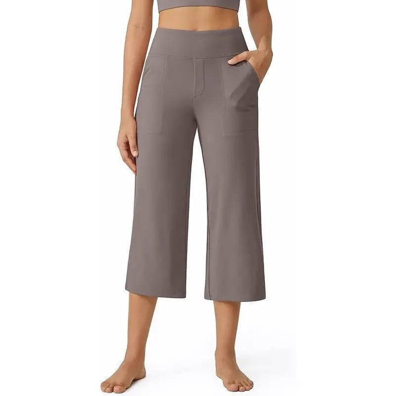 Wide-Leg Capri Yoga Pants With Pockets  Soft, Stretchy & Comfortable Enough for Every Day