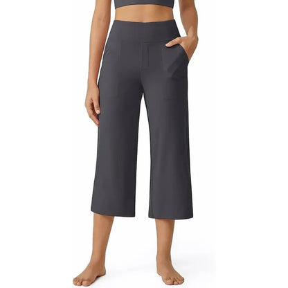 Wide-Leg Capri Yoga Pants With Pockets  Soft, Stretchy & Comfortable Enough for Every Day