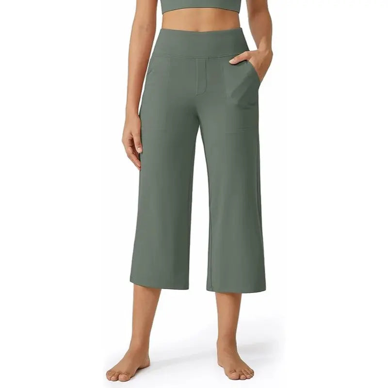 Wide-Leg Capri Yoga Pants With Pockets  Soft, Stretchy & Comfortable Enough for Every Day