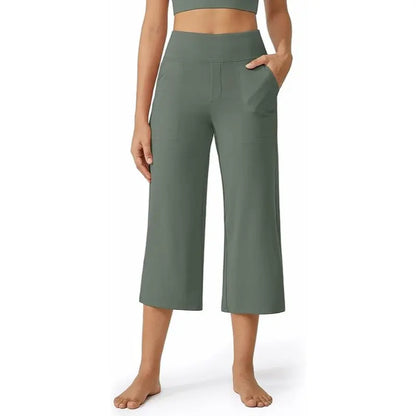 Wide-Leg Capri Yoga Pants With Pockets  Soft, Stretchy & Comfortable Enough for Every Day