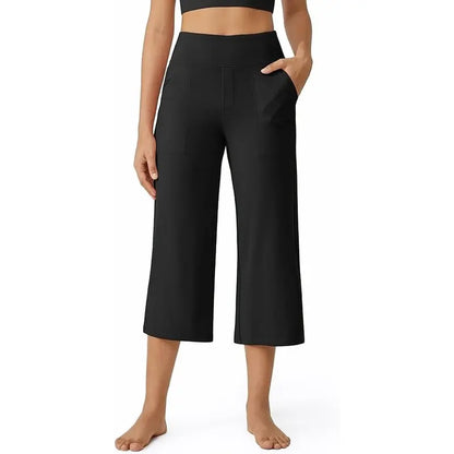 Wide-Leg Capri Yoga Pants With Pockets  Soft, Stretchy & Comfortable Enough for Every Day